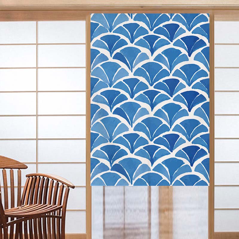 Waves Texture Japanese Noren D - Noren Curtain Doorway recension och pris