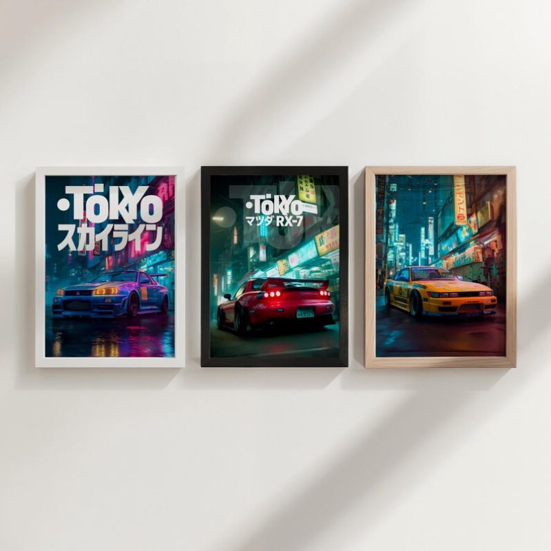 Vintage Tokyo JDM Car Poster N - Japanese Car Lifestyle recension och pris