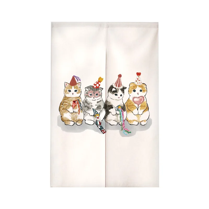 Funny Cat Japanese Door Curtai - Noren Curtain Doorway recension och pris
