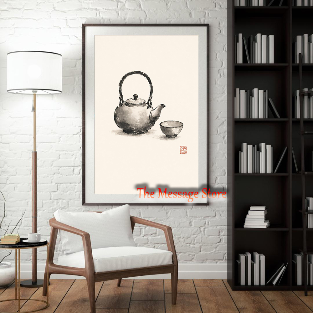 Japanese Teapot Art Minimalist - Japanese Traditional Lifestyle recension och pris