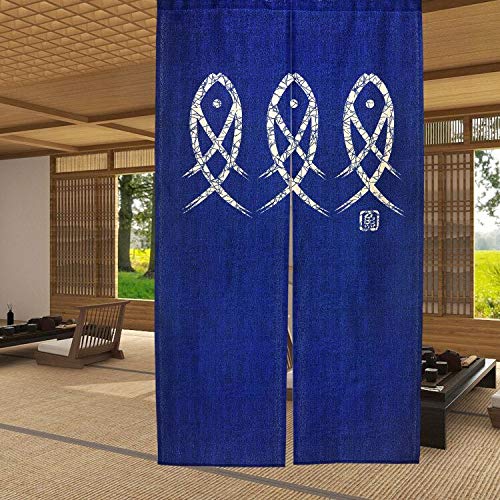 Ancient Character Fish Japanes - Noren Curtain Doorway recension och pris