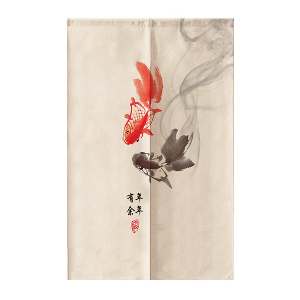Ancient Character Fish Japanes - Noren Curtain Doorway recension och pris